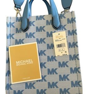Michael Kors Gigi Blue Tote Mini Crossbody Bag - NWT